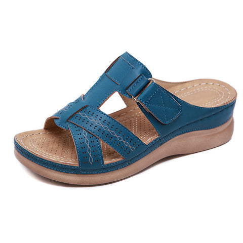 Women Premium Orthopedic Open Toe Sandals Vintage Anti-slip Breathable for Summer (free gift)