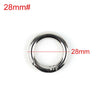 6pcs/lot Zinc Alloy Plated Gate Spring O-Ring Buckles Clips Carabiner Purses Handbags Round Push Trigger Snap Hooks Carabiner