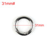 6pcs/lot Zinc Alloy Plated Gate Spring O-Ring Buckles Clips Carabiner Purses Handbags Round Push Trigger Snap Hooks Carabiner