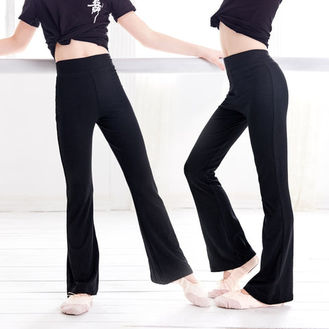 Kids Flare Dance Pants High Waist Sport Pants Girl Sweatpants Yoga Running Pants Sportswear Fitness Leggings