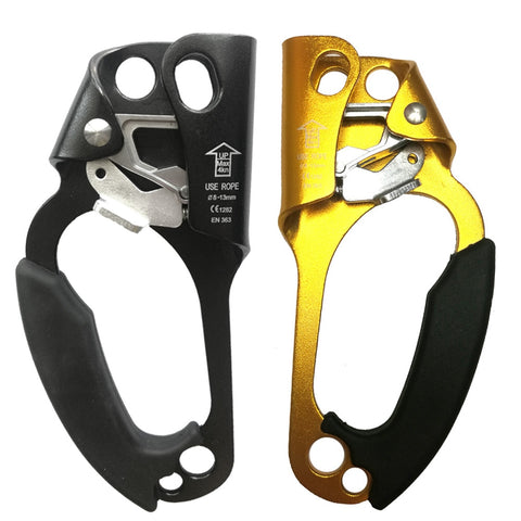 Left Right Climbing Caving Hand Grasp Ascender Clamp Device For Rock Climbing Mountaineering Tree Climbing Arborist